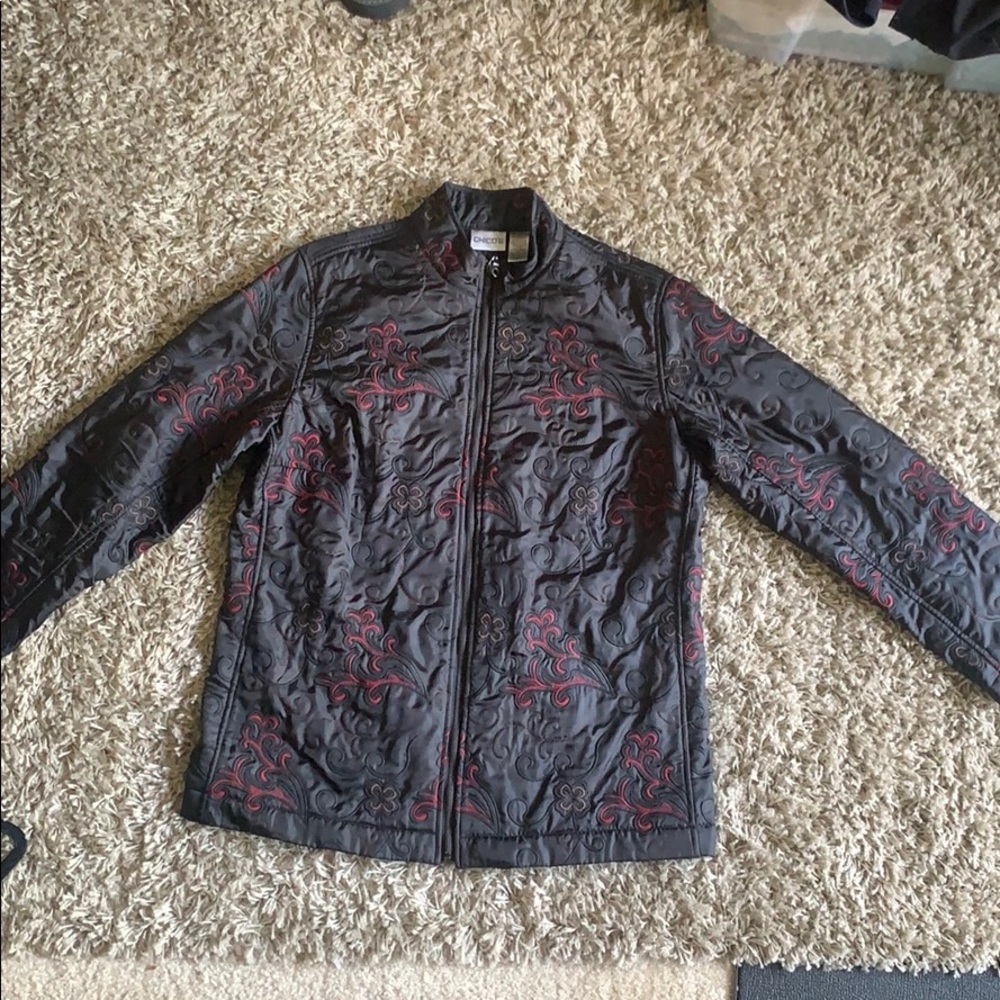 Chico’s Black Light Weight Puffer Jacket